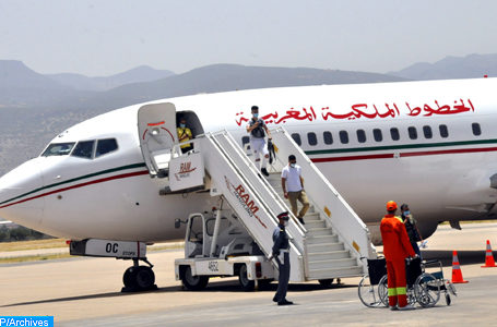Aéroport International Mohammed V: Arrivée d’un deuxième avion de la RAM transportant 157 ressortissants marocains rapatriés du Soudan